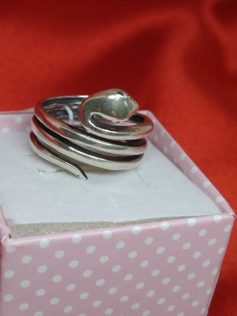Srebrny pierścionek Żmija, srebro 925, R 23,5 (230)