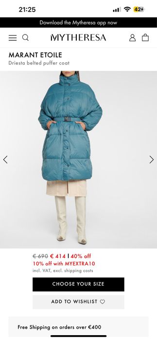 Пуховик Isabel Marant Étoile Driesta Puffer, оригінал