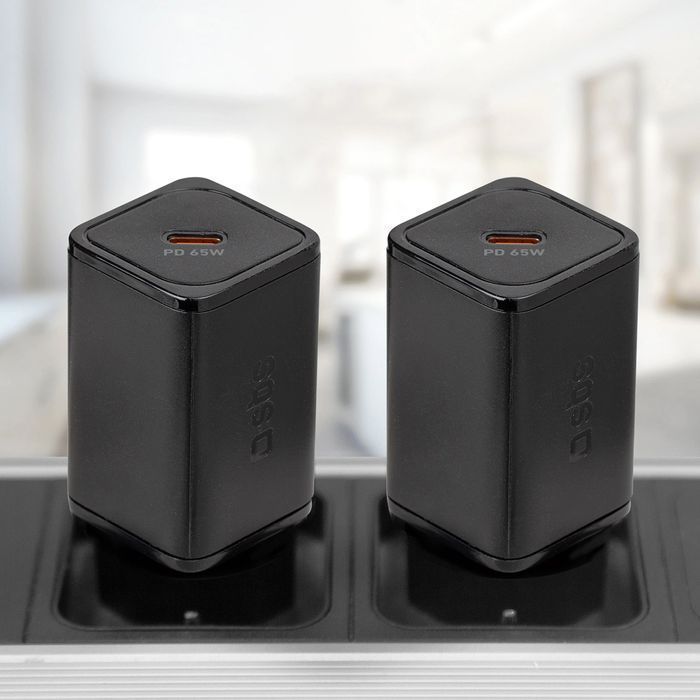 Ładowarka sieciowa SBS TETRGAN1C65W 65W GaN z Power Delivery - czarna