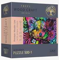 Puzzle Drewniane 500+1 Kolorowy Szczeniak Trefl