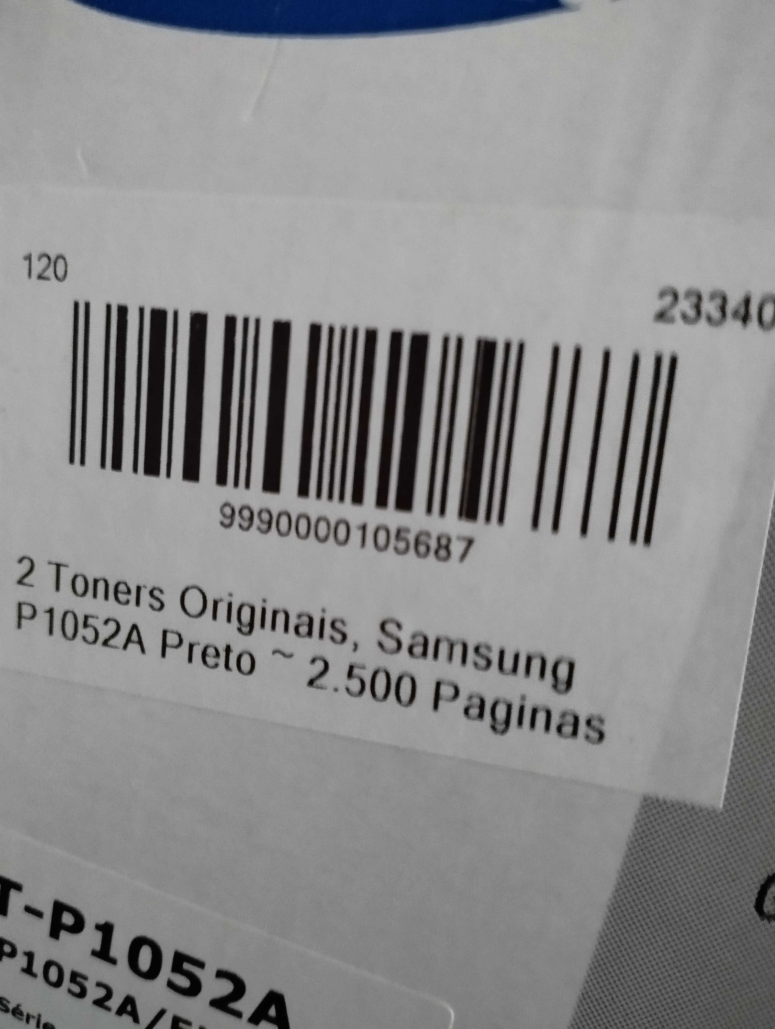 2 Toners Originais, Samsung P1052A Preto ~ 2.500 Paginas