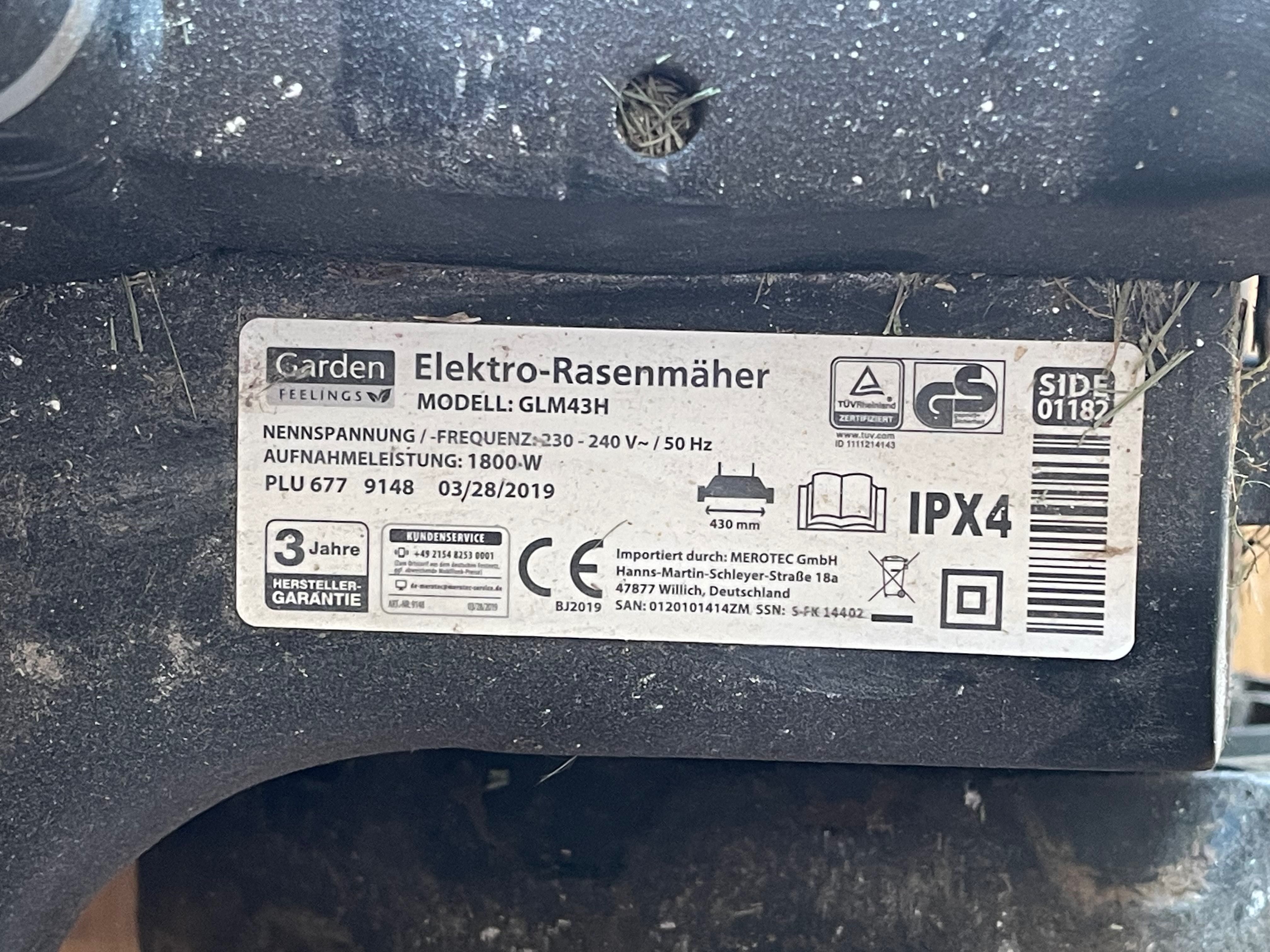 Газонокосарка Elektro-Rasenmaher