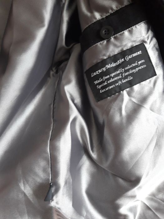 Czarny przejściowy plaszcz męski,  marynarka rozmiar M