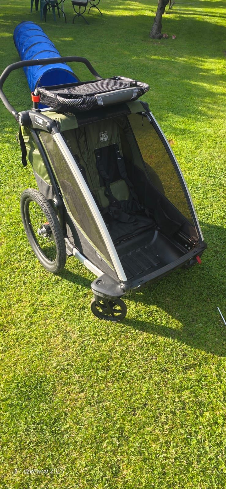 Przyczepka rowerowa dla dziecka THULE Chariot Cab 2 Cypress Green