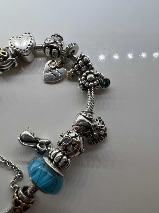 Charms Złoty 18 K Pierścień z Diamentem Pandora Zaręczyny Prezent