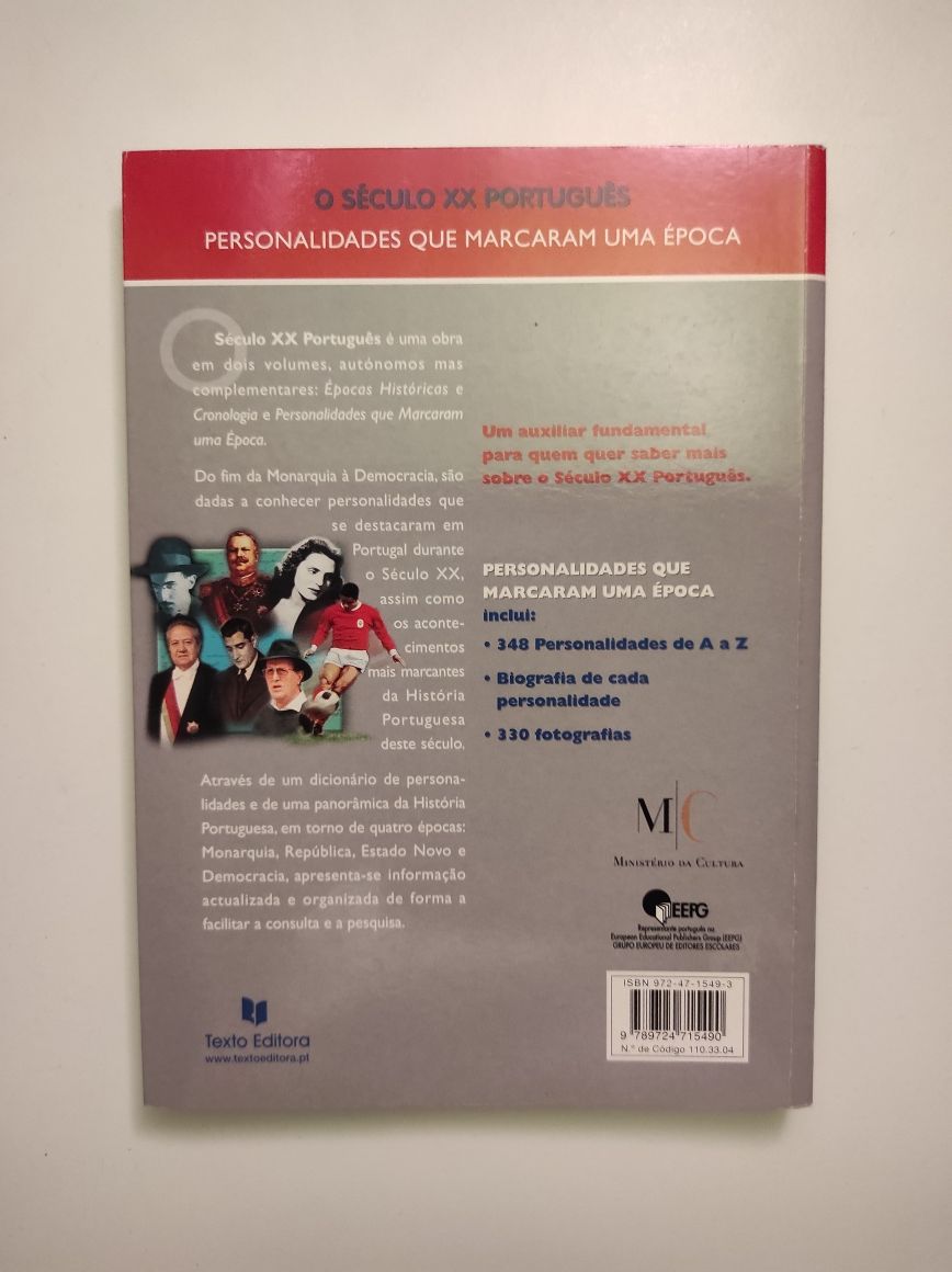 Livro "O século XX português - personalidades que marcaram uma época"