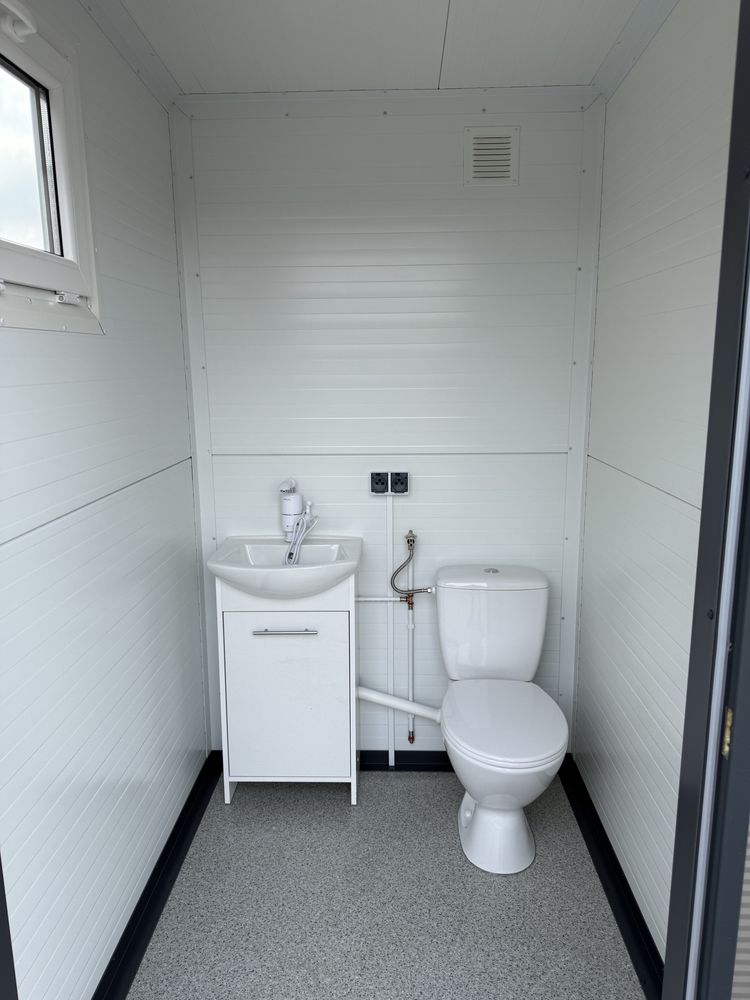 Kontener sanitarny łazienka wc kibel pawilon budowlany socjalny
