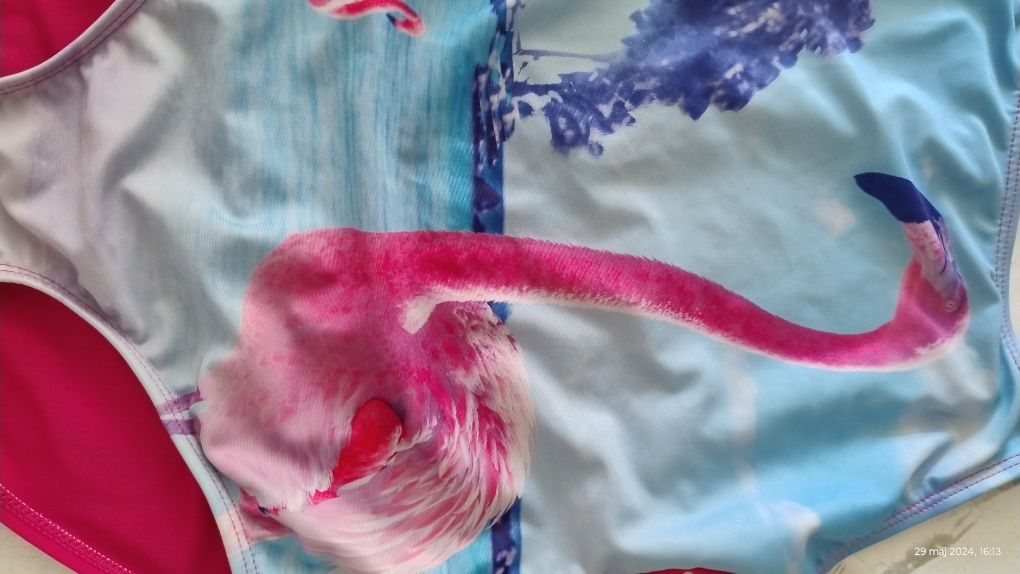 Strój kąpielowy flaming flamingi 128 cm okazja cenowa