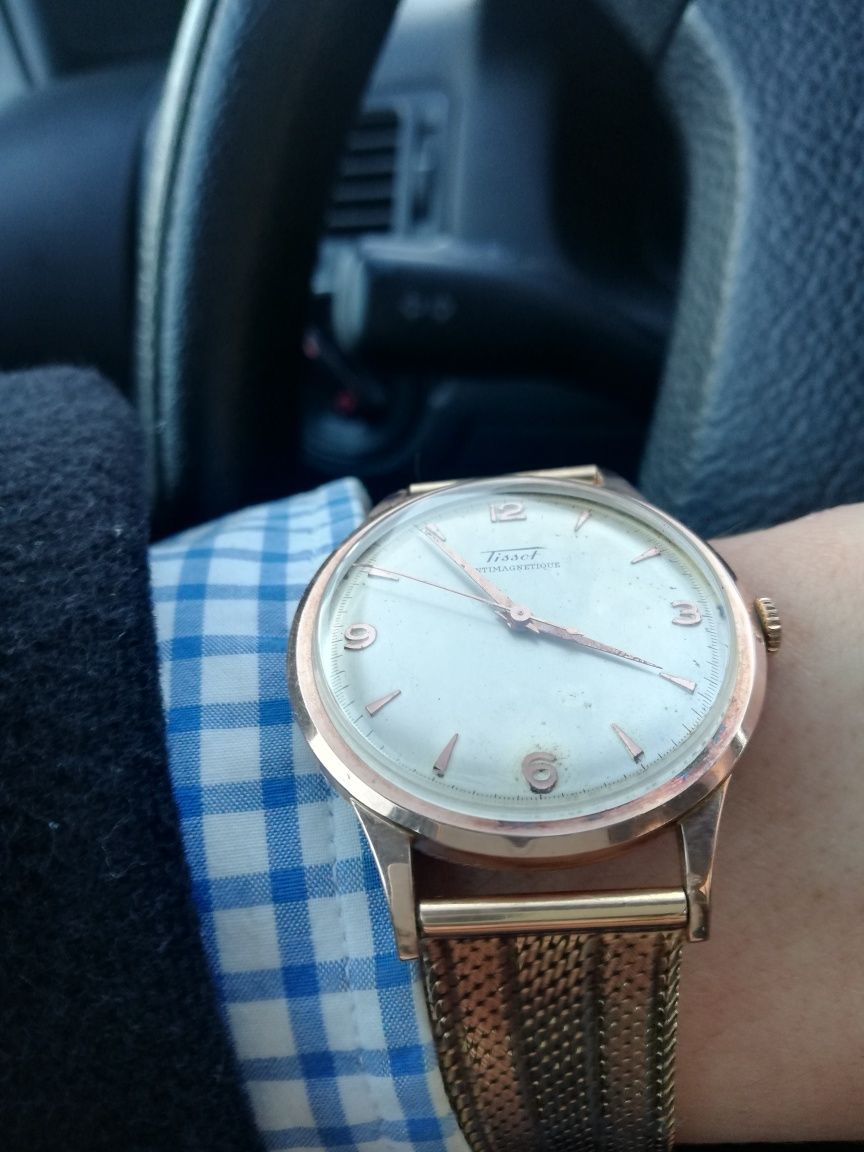 Złoty zegarek Tissot XXL cały w złocie wraz z bransoletą Sprawdź inne