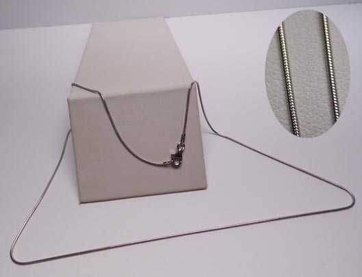Srebrny łańcuszek żyłka linka 50 cm. 1 mm.