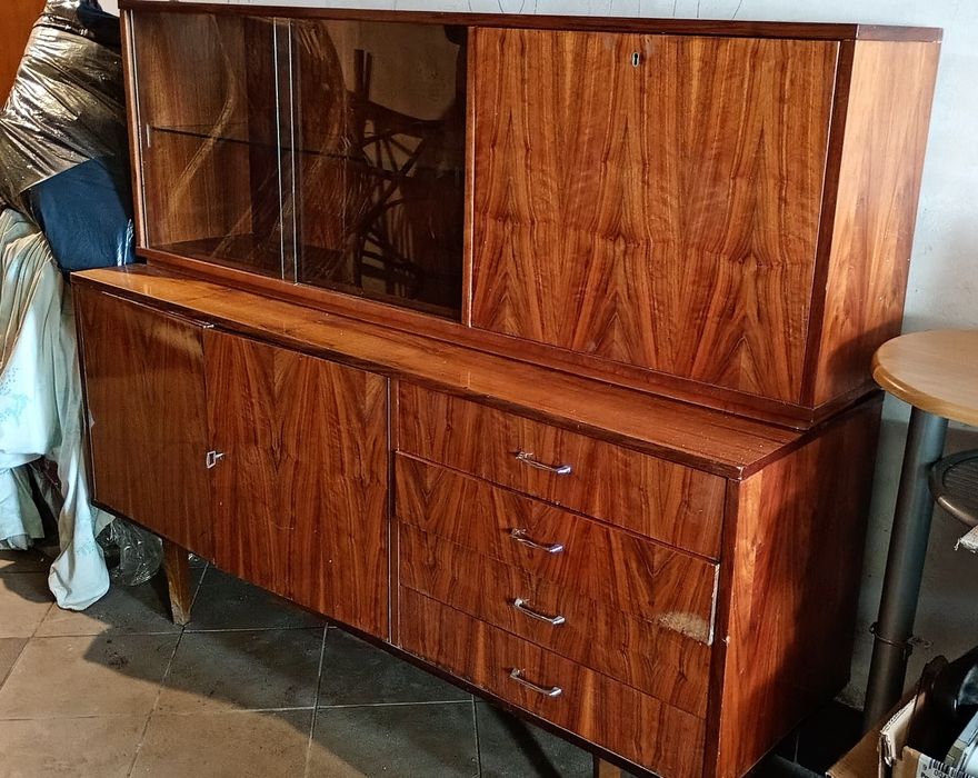 Kredens barek vintage antyk PRL lata 60-te wysoki połysk