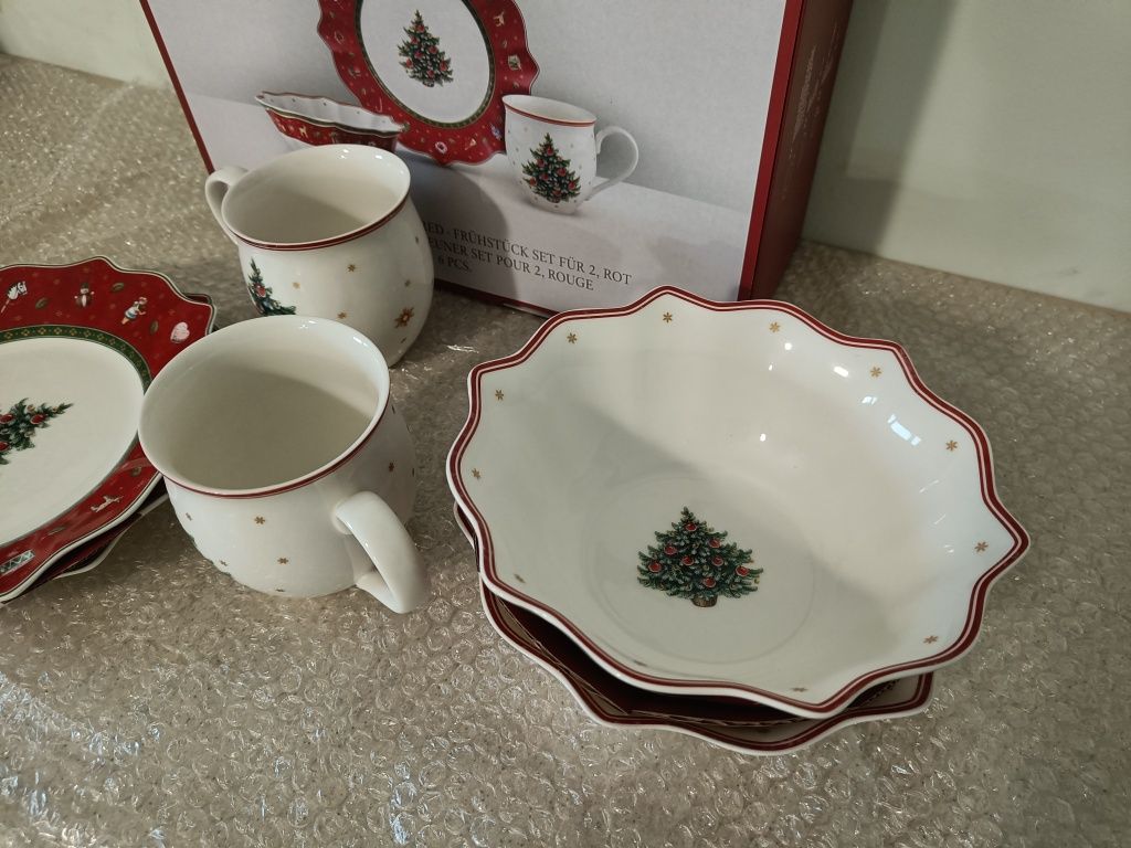 Zestaw śniadaniowy Villeroy & Boch Toy's Delight 6 el. świąteczny