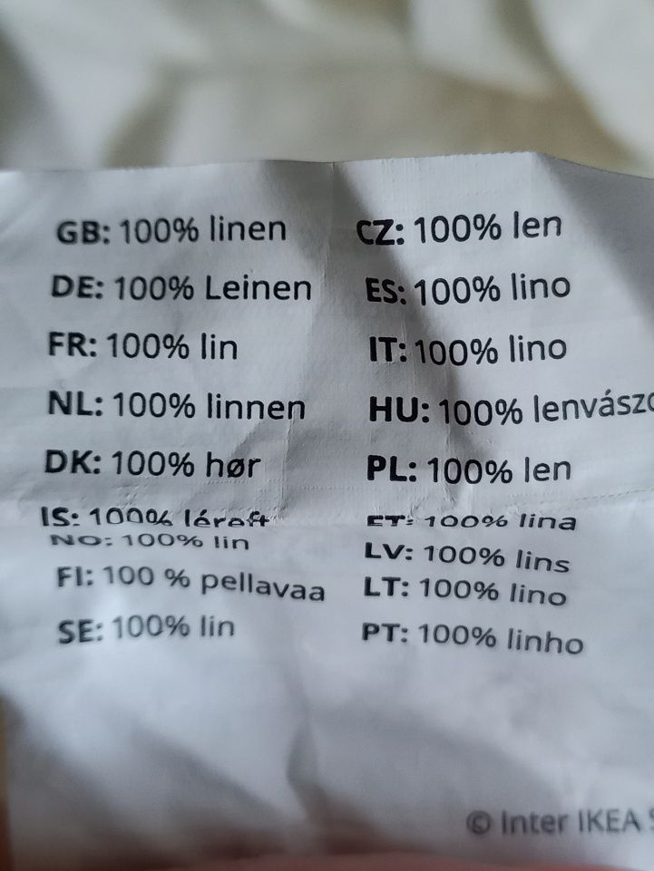 100 % льон ІКЕА DYTÅG простирадло на резинці