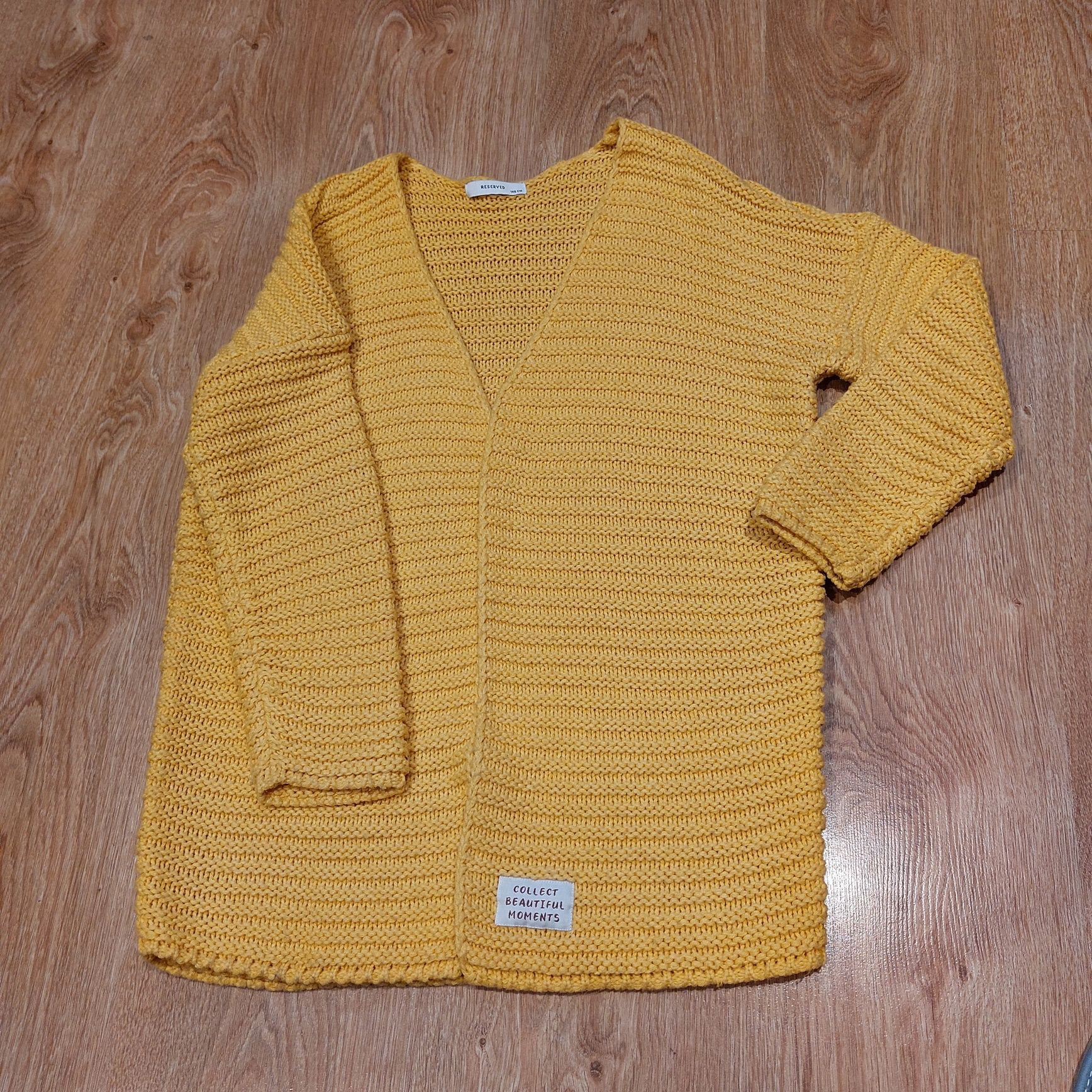 Sweter H&M 146 musztardowy