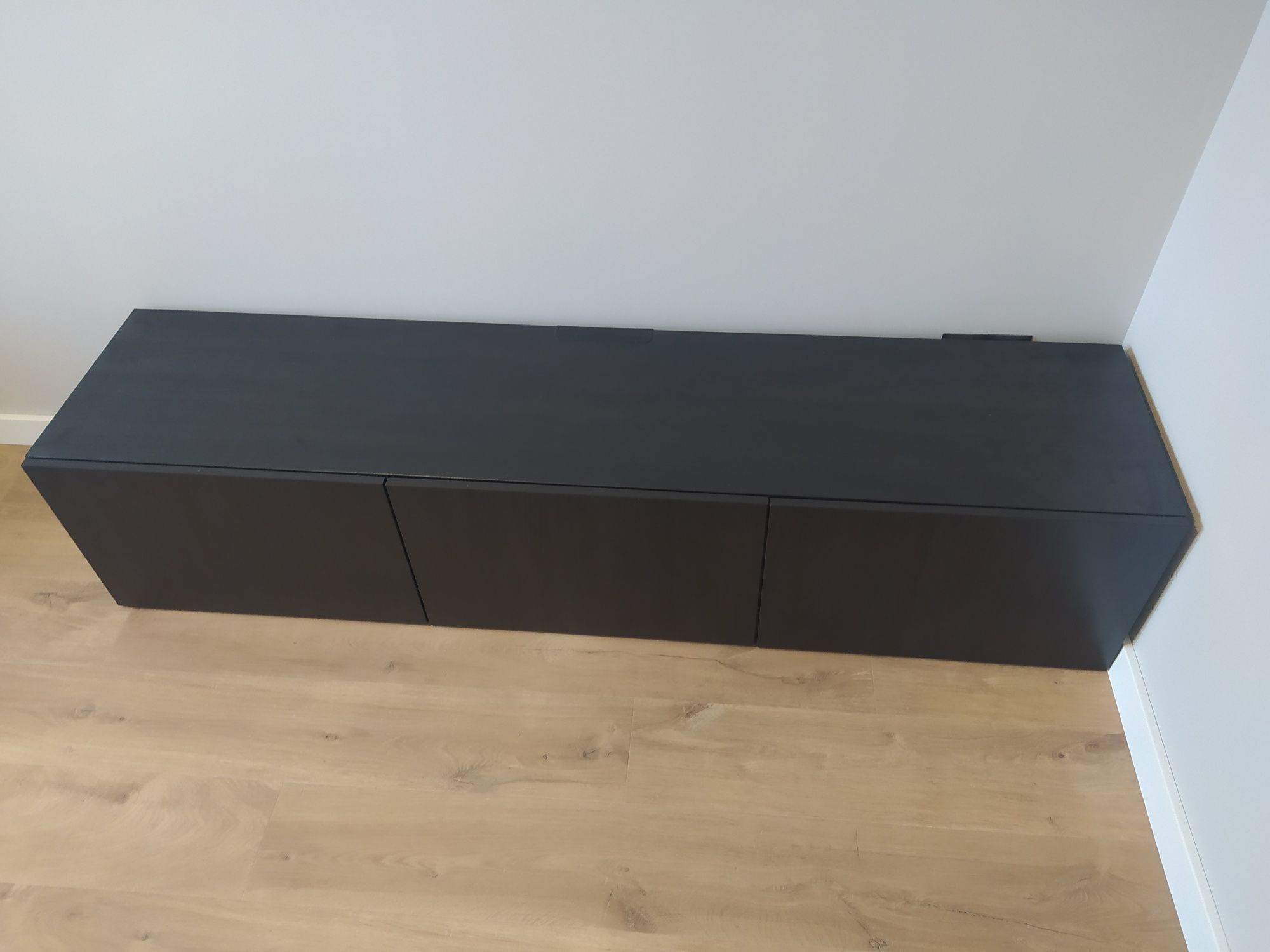 Szafka rtv Ikea Besta 180cm, czarny brąz.