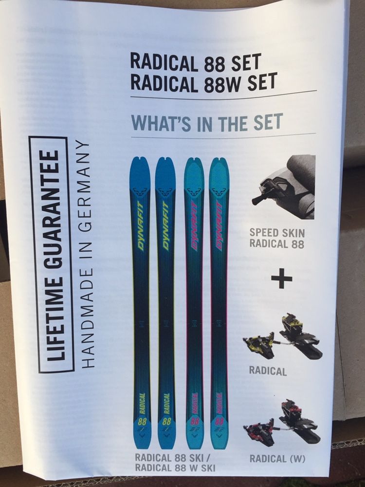 Zestaw skiturowy Dynafit Radical 88 Ski Set - reef/lime punch 182 cm