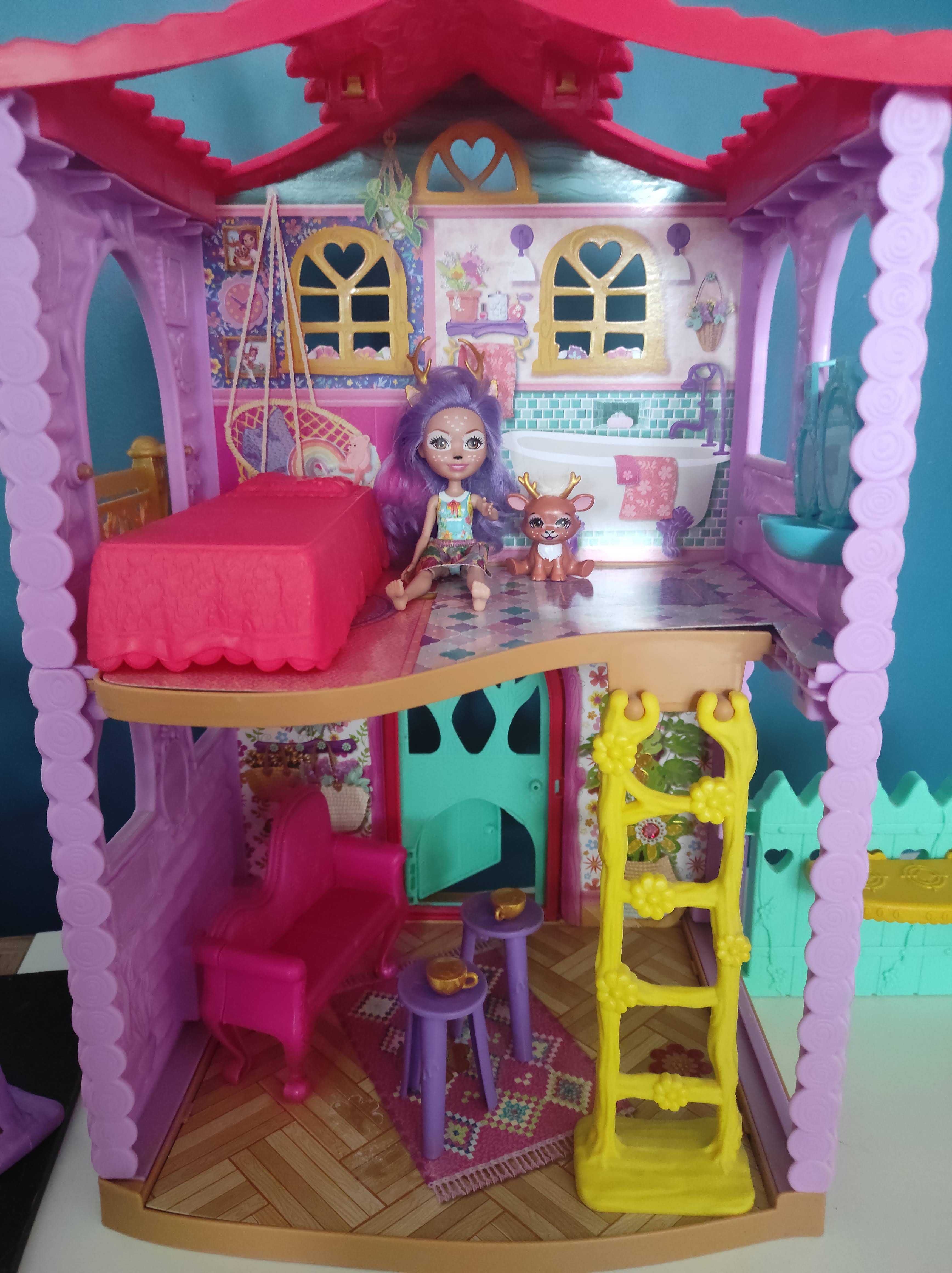 Domek Enchantimals jelonków + Liski na huśtawce