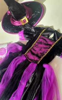 Fato, Disfarce bruxa menina com chapéu Carnaval / Halloween