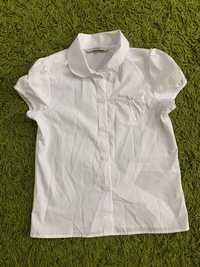 Белая рубашка блузка для школы на 7-8лет
