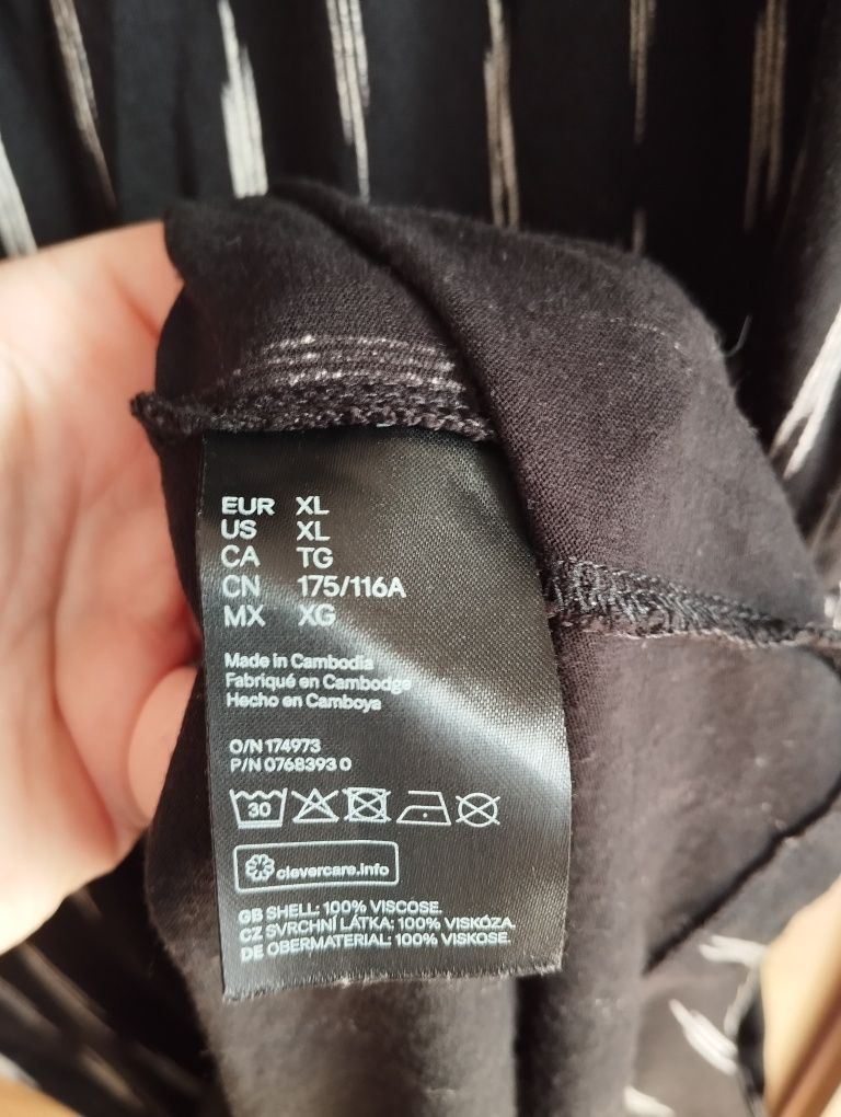 Sukienka letnia maxi H&M czarna XL