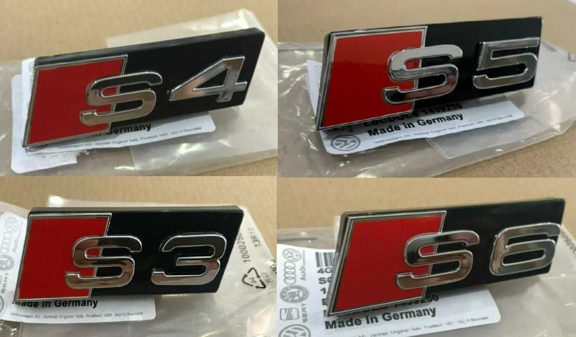 NOWE logo znaczek na grill S3 S4 S5 S6 S8 emblemat