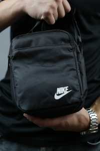 Черная сумка Nike мессенджер лето Найк барсетка