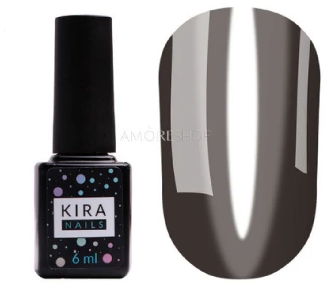 Гель-лак Kira Nails Vitrage №V18 (чорний, вітражний), 6 мл