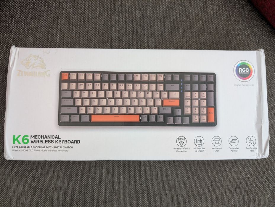 бездротова механічна клавіатура ZIYOULANG K6