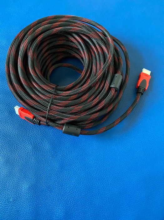 Кабель для монітора, ТВ HDMI-HDMI версія 1.4, 20 метрів в обплетенні