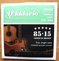 D'Addario EZ920 Medium Light 85/15 - struny do gitary akustycznej