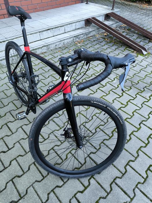 Rower Romet Aspre 1 gravel czarno czerwony Gliwice