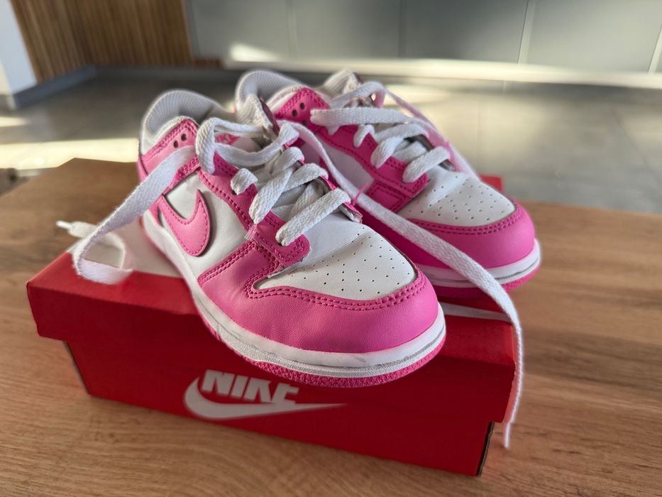 Nike dziewczynka biało różowe r 31 dunk love