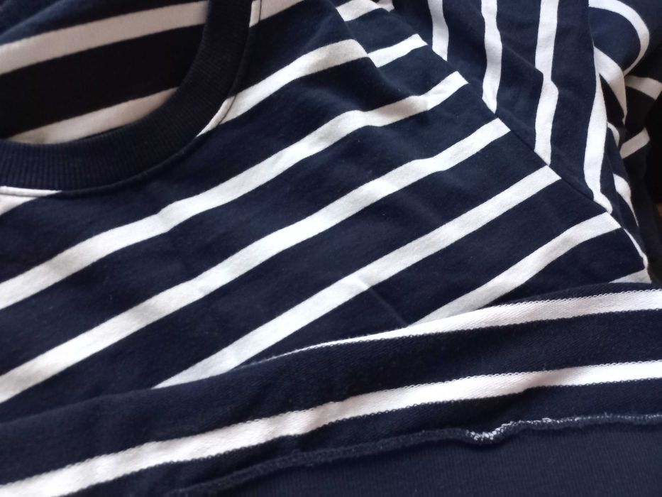 Bluza PASKI damska Bawełna granatowy biały r. L stan bdb