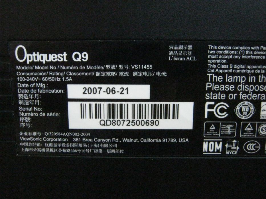 Монитор ViewSonic Optiquest Q9 (19 дюймов).