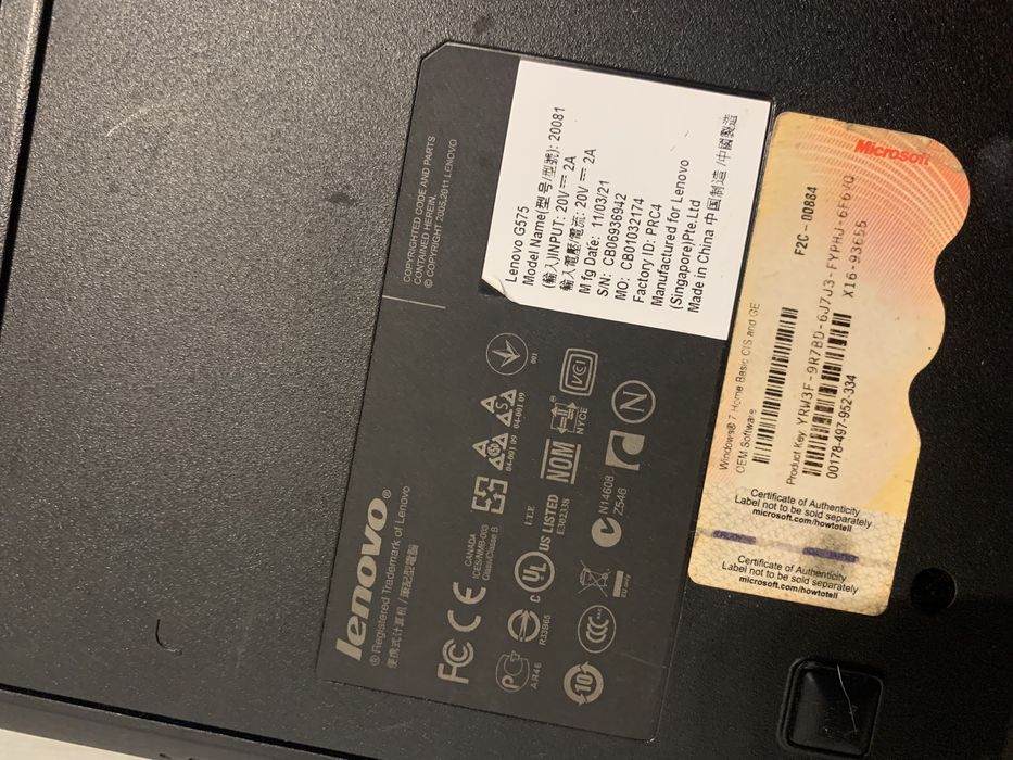 Б/у ноутбуки Lenovo не рабоч