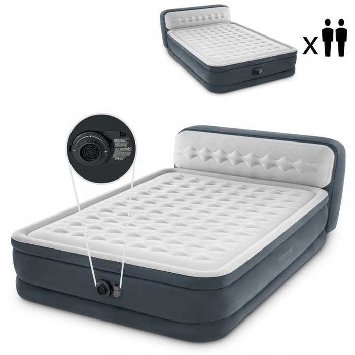 Materac PREMIUM Dwuosobowy Intex Łóżko Dmuchany 236 x 152 x 86 cm