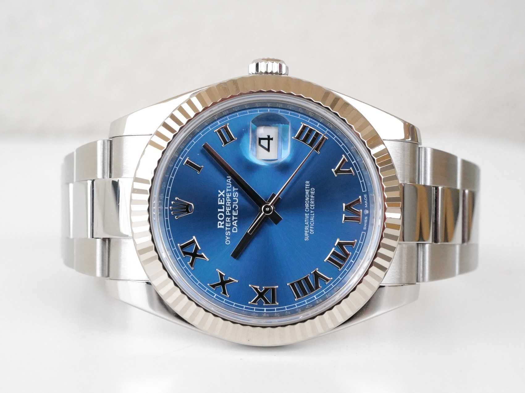 Rolex Datejust 41 mm Blue Roman Dial Oyster