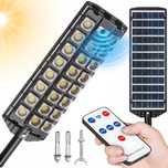 LAMPA SOLARNA 2000W Zewnętrzna LED Uliczna Czujnik Ruchu i Zmierzchu