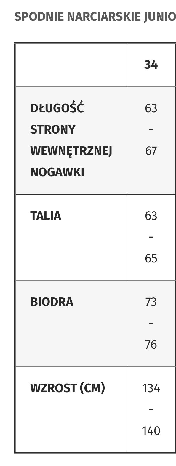 Spodnie narciarskie Brugi  r.34 czyli 134/140
