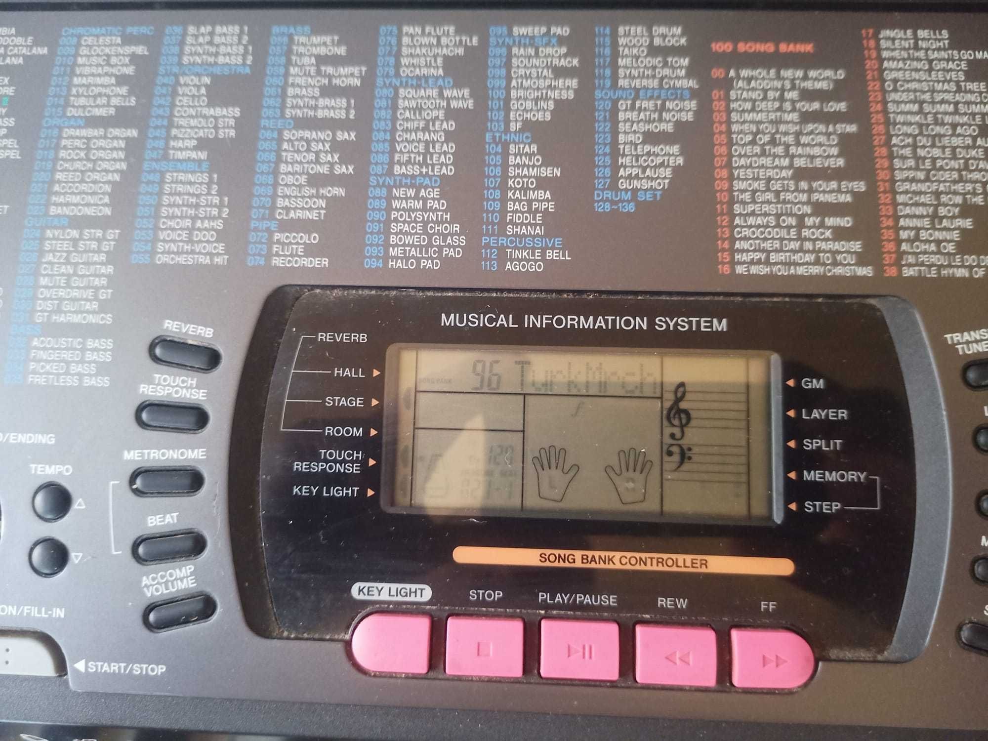 Keyboard CASIO CTK-220L podświetlane klawisze 3 stopniowa nauka grania