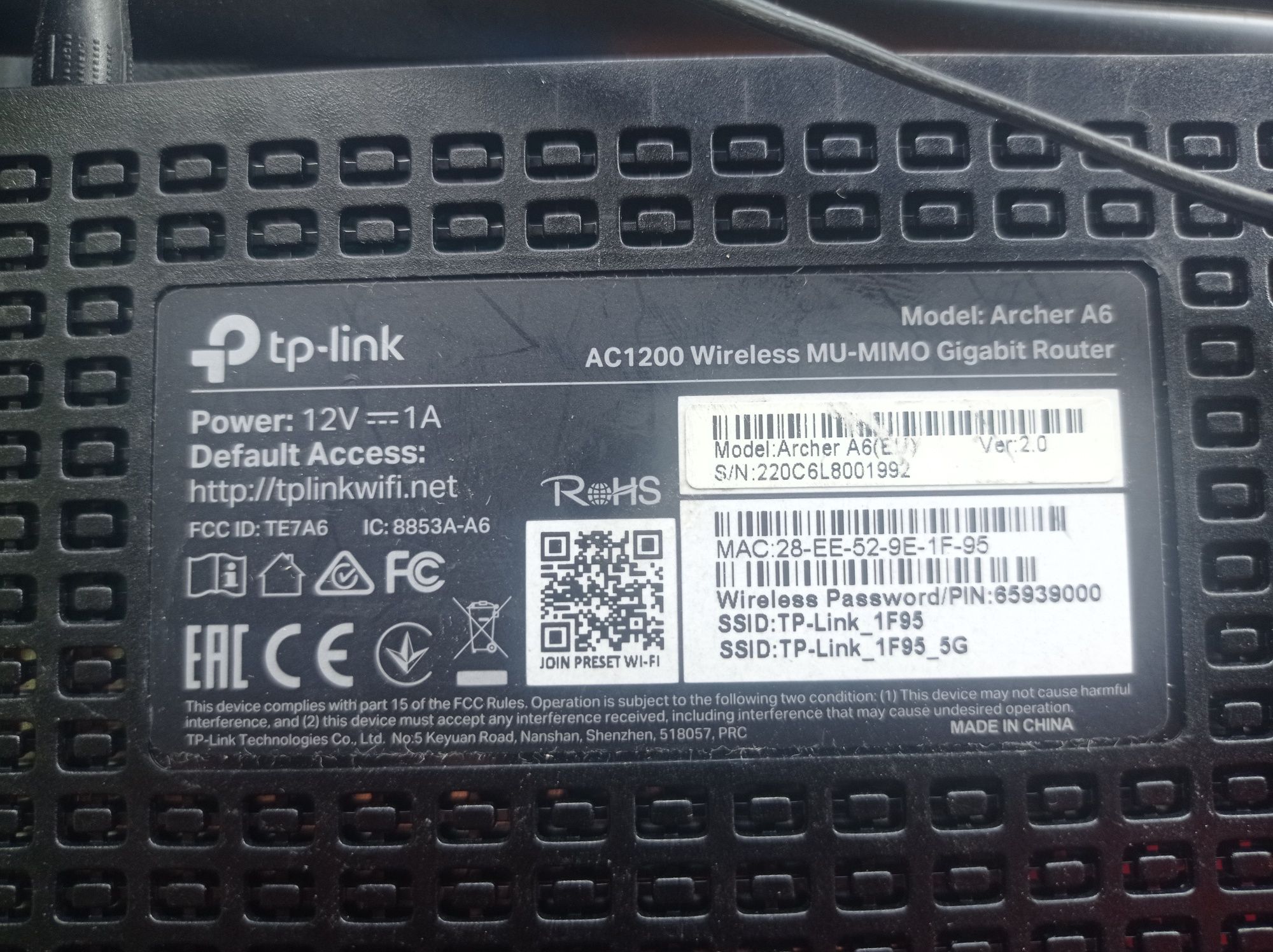 Router TP-Link Archer A6