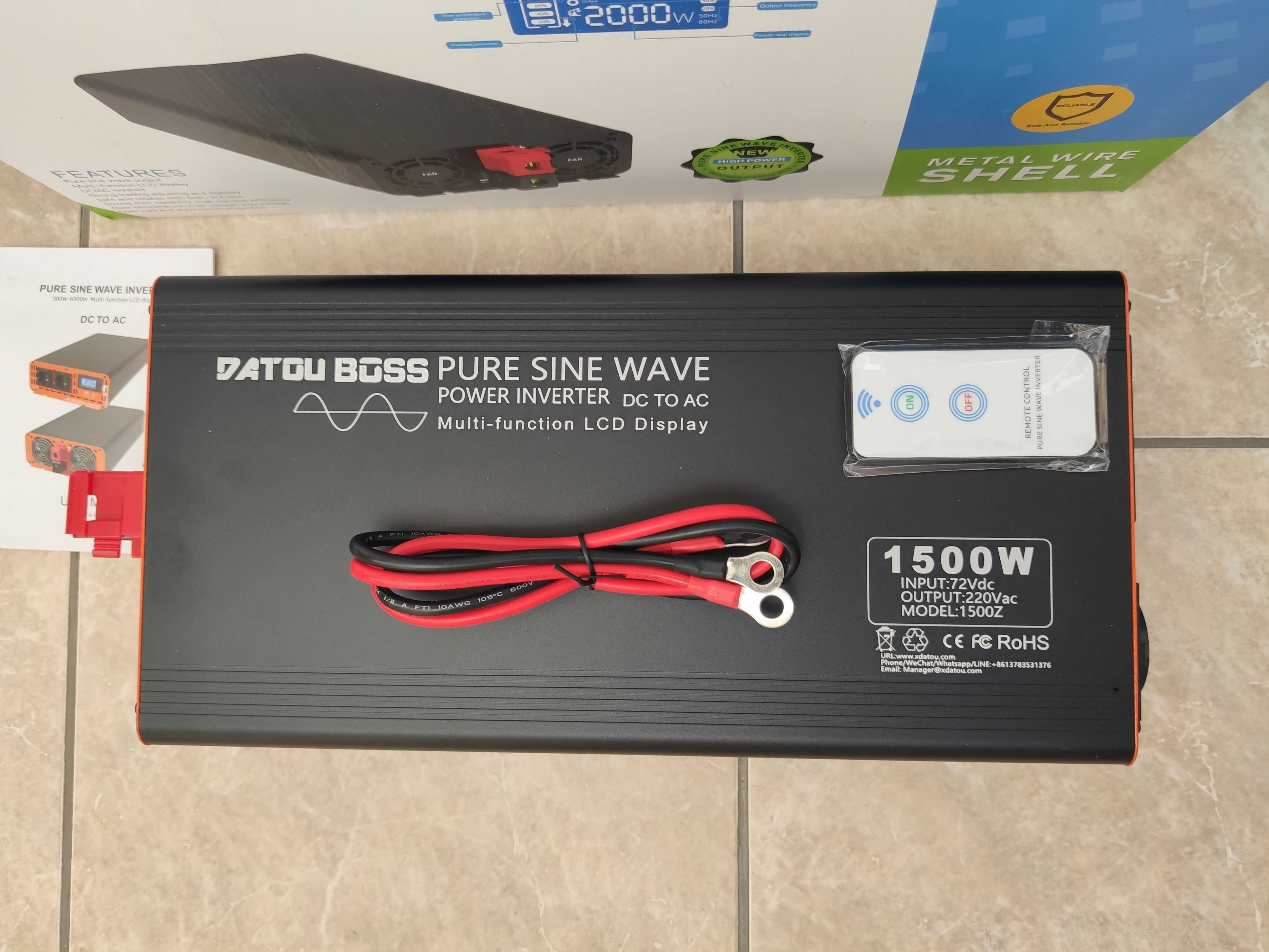 Інвертор  Datouboss   12v/1500Вт  •  72v/1500Вт  •   12-24v/2300Вт