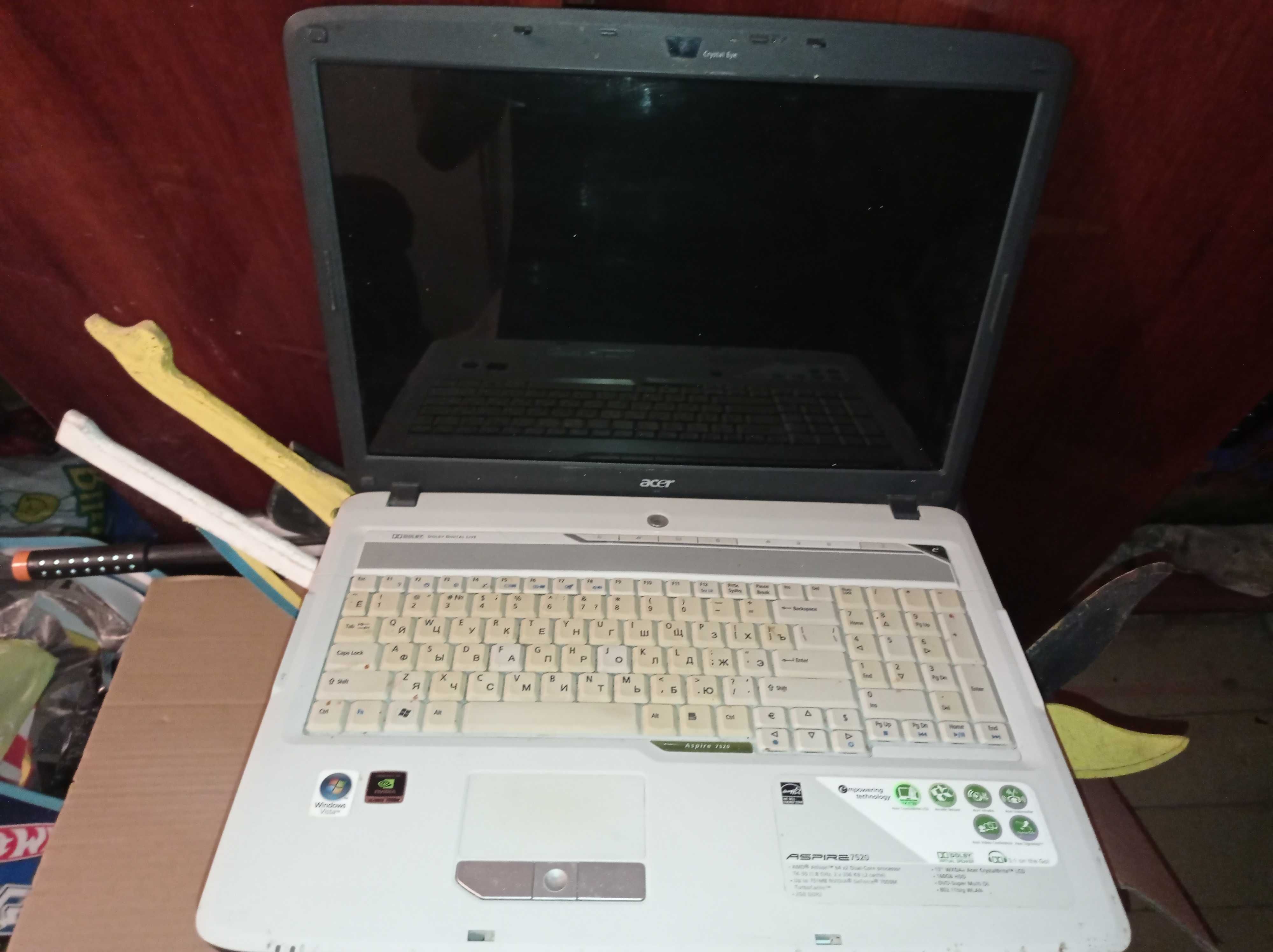 Acer Aspire 7520 (не рабочий, на разборку)