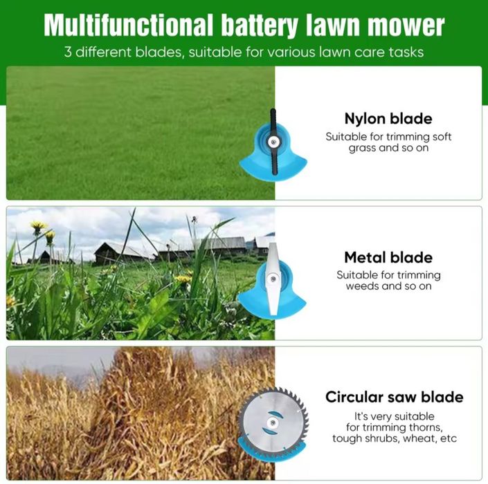 Roçadora a bateria ( 2 baterias incluídas)