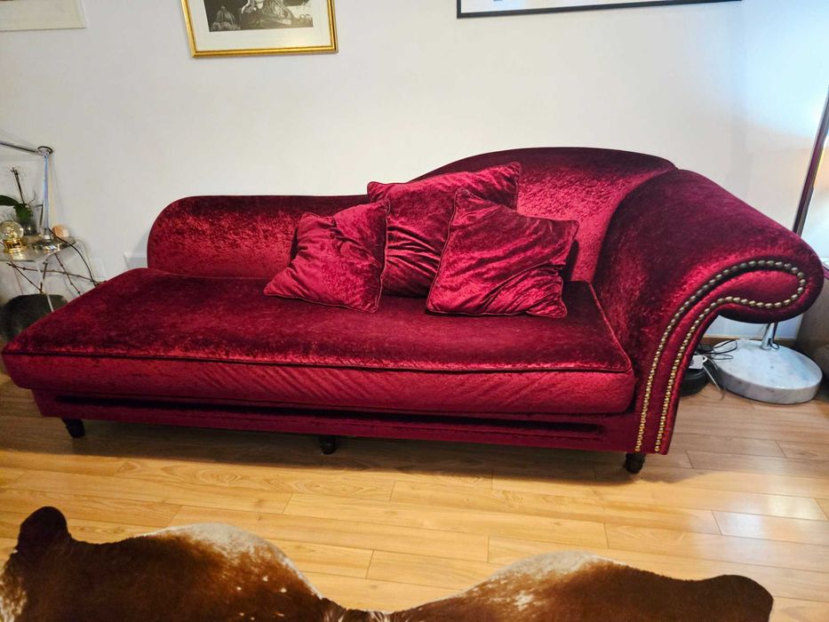 Sofá Veludo Chaise Longue