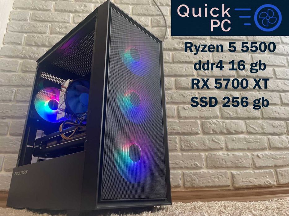 Гарантія! RX 5700 xt Ryzen 5 5500, 16 gb, Ігровий ПК компьютер
