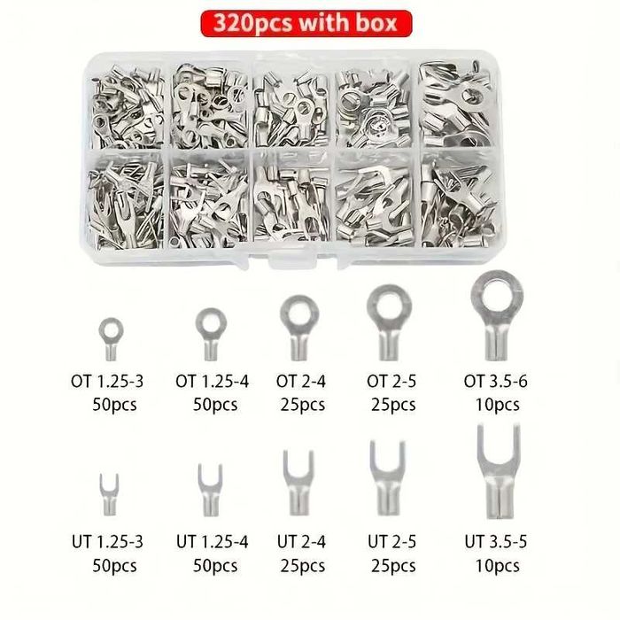 Набор клемм наконечников для провода наконечник кольцевой трубчатый