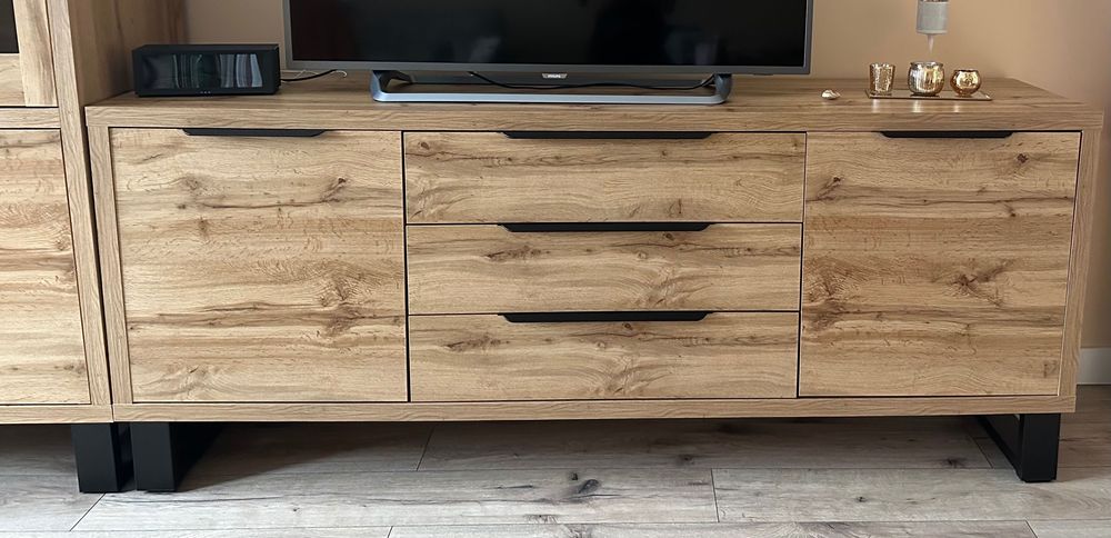 Duża komoda Loft,dąb wotan