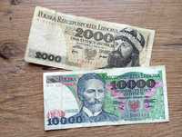 Banknoty PRL 2000 i 10000 zł