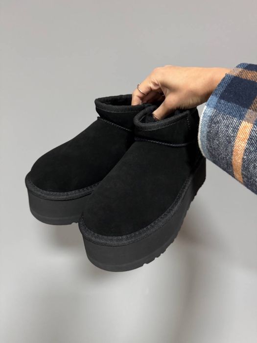Угги жіночі UGG угі зима  взуття MINI PLATFORM BLACK